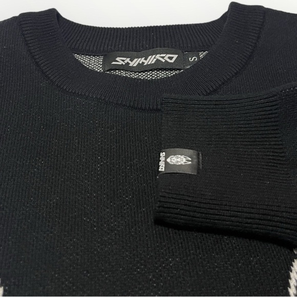 NWT Shihiko Control Knit Sweater Chainsaw Man Makima Black White Small - Picture 10 of 10